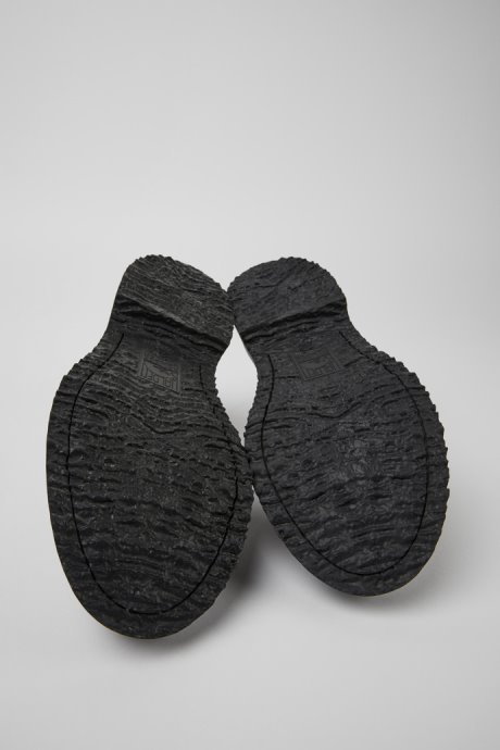 Camper Design Walden Black Leather Lace-Up Shoes For Men