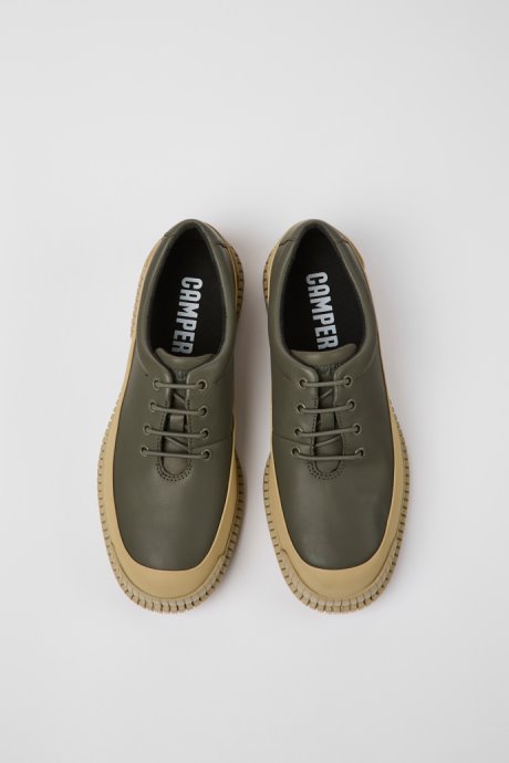 Camper Design Pix Green And Beige Shoes For Men