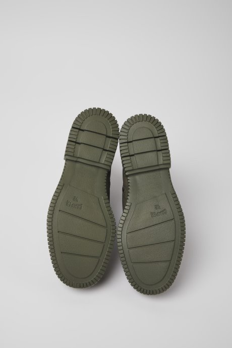 Camper Design Pix Black And Green Leather Ankle Boots For Men