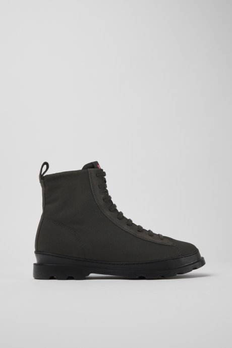 Brutus Gray Textile And Nubuck Ankle Boots For Men Camper New Arrivals