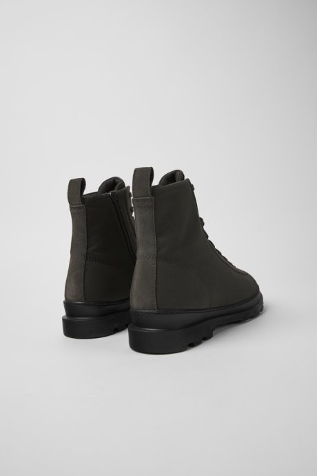Brutus Gray Textile And Nubuck Ankle Boots For Men Camper New Arrivals