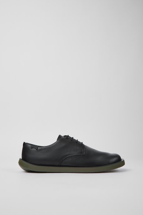 Wagon Black Leather Shoes For Men Camper New Arrivals