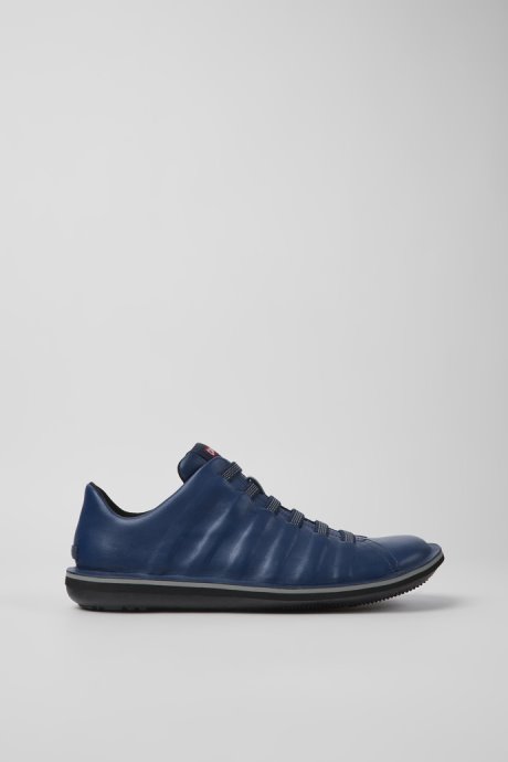 Beetle Blue Leather Shoes For Men Exclusive Camper