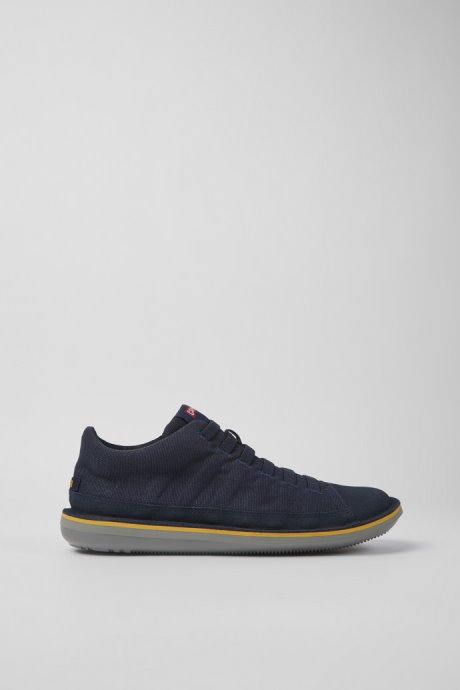 Exclusive Camper Beetle Dark Blue Textile And Nubuck Shoes For Men