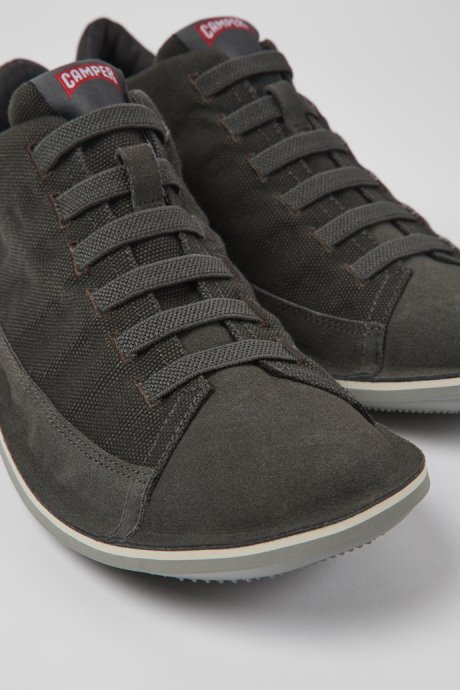 Camper Beetle Gray Textile And Nubuck Shoes For Men New Arrivals