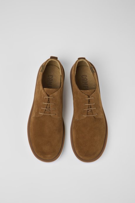 Design Wagon Brown Nubuck Shoes For Men Camper