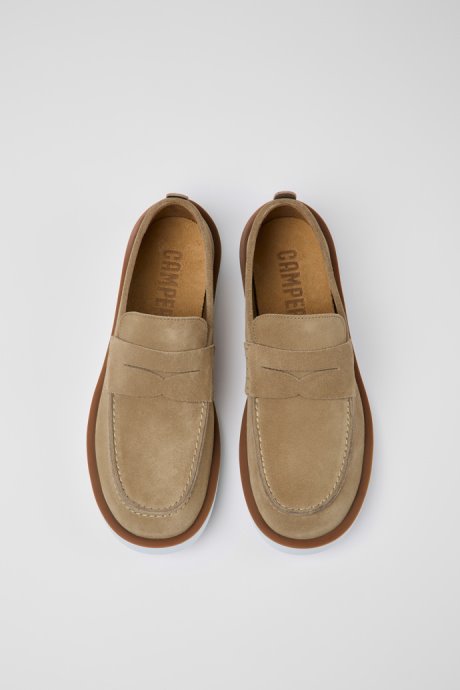 Exclusive Camper Wagon Beige Nubuck Shoes For Men