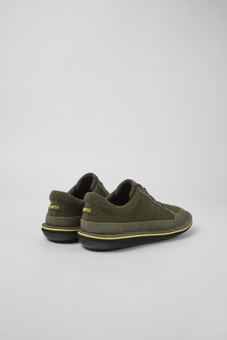 Camper Design Beetle Green Textile And Nubuck Shoes For Men