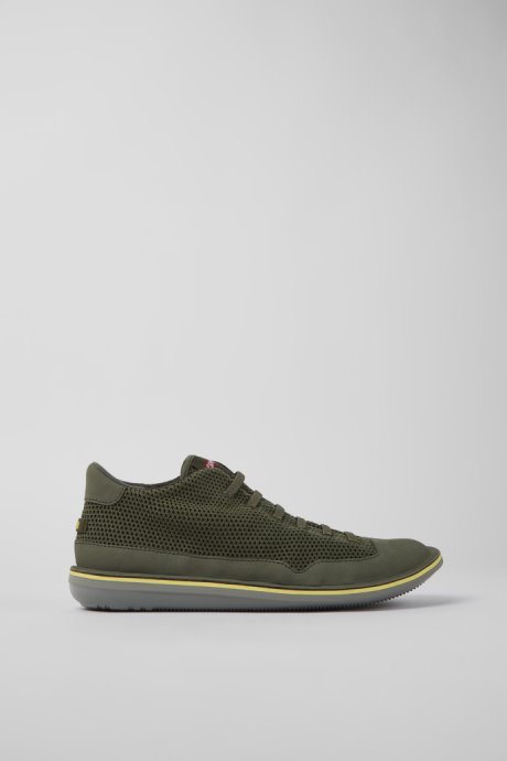 Camper Beetle Green Textile And Nubuck Shoes For Men New Arrivals