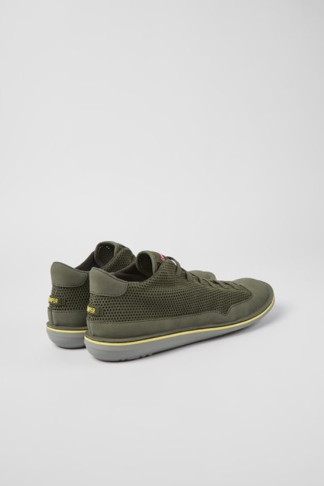 Camper Beetle Green Textile And Nubuck Shoes For Men New Arrivals