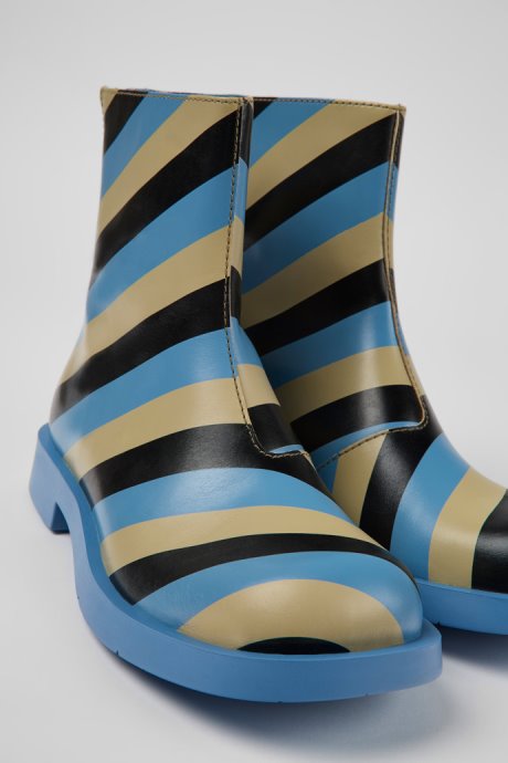 Camper Mil 1978 Multicolored Leather Ankle Boots For Men New Arrivals