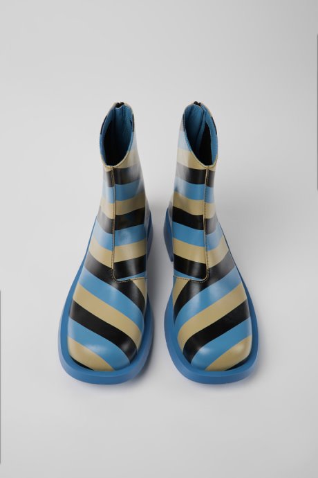 Camper Mil 1978 Multicolored Leather Ankle Boots For Men New Arrivals