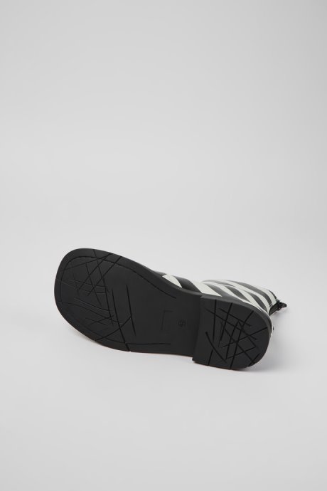 Mil 1978 Black And White Leather Ankle Boots For Men Exclusive Camper