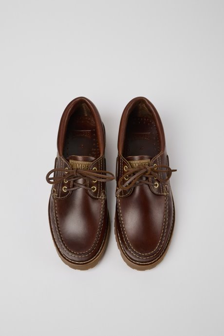 Camper Nautico Brown Boat Shoe For Men New Arrivals