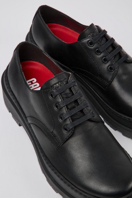 Brutus Trek Michelin Black Leather Shoes For Men Camper New Arrivals