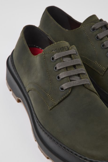 Exclusive Camper Brutus Trek Michelin Dark Green Nubuck Shoes For Men