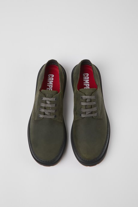 Exclusive Camper Brutus Trek Michelin Dark Green Nubuck Shoes For Men