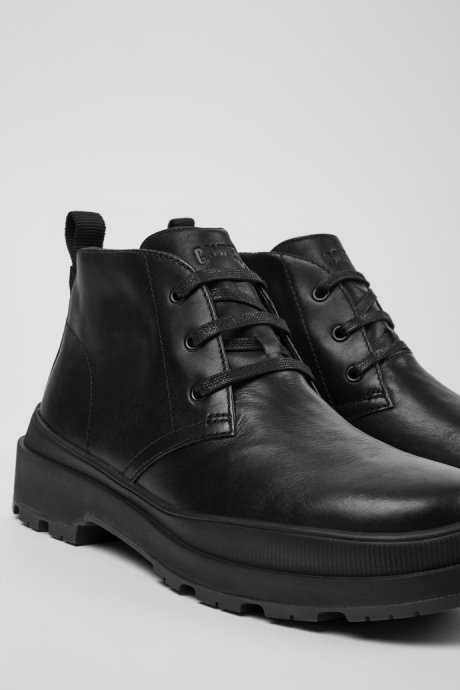 Brutus Trek Gore-Tex Black Leather Ankle Boots For Men Exclusive Camper