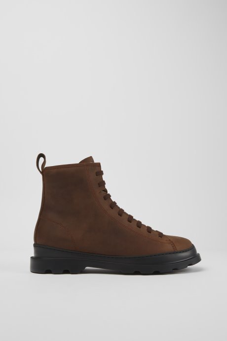 Design Brutus Brown Medium Lace Boot For Men Camper
