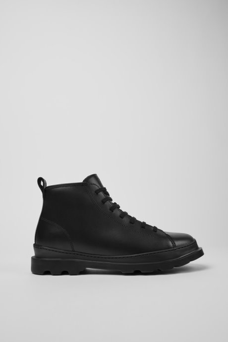 Brutus Black Leather Ankle Boots For Men Exclusive Camper