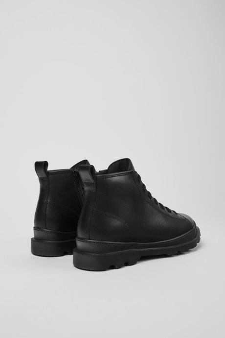 Brutus Black Leather Ankle Boots For Men Exclusive Camper
