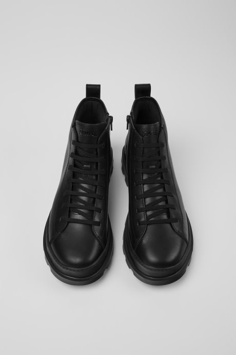 Brutus Black Leather Ankle Boots For Men Exclusive Camper