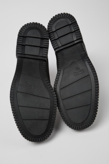 Pix Gray And Black Leather Chelsea Boots For Men Exclusive Camper