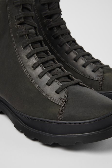 Brutus Dark Gray Textile And Nubuck Ankle Boots For Men Camper New Arrivals