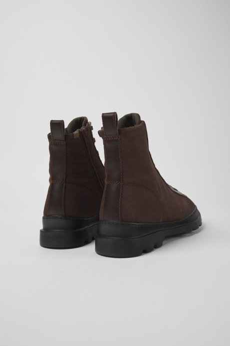 Exclusive Camper Brutus Brown Textile And Leather Ankle Boots For Men