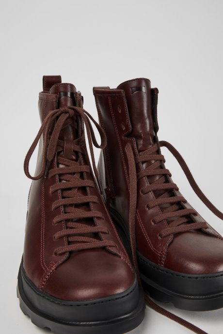 Exclusive Camper Brutus Burgundy Leather Lace-Up Boots