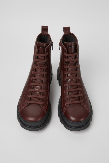 Exclusive Camper Brutus Burgundy Leather Lace-Up Boots