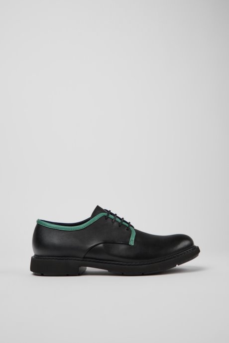Exclusive Camper Twins Black Leather Lace-Up Shoes For Men