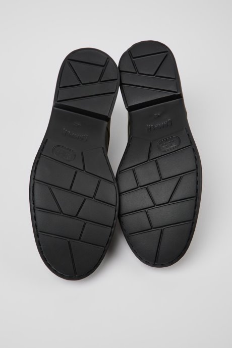 Camper Design Twins Green Leather Lace-Up Shoes For Men