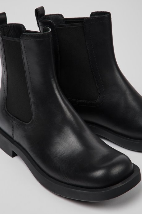 Mil 1978 Black Leather Chelsea Boots For Men Camper New Arrivals