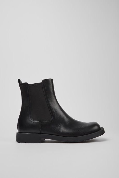 Mil 1978 Black Leather Chelsea Boots For Men Camper New Arrivals