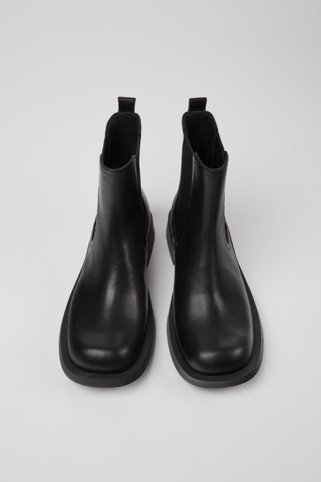 Mil 1978 Black Leather Chelsea Boots For Men Camper New Arrivals
