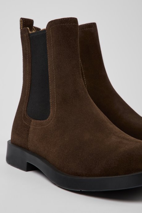 Camper Mil 1978 Brown Nubuck Chelsea Boots For Men New Arrivals
