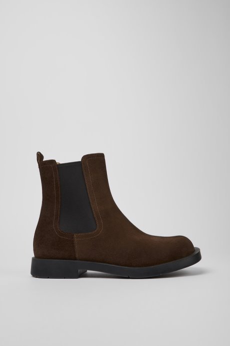 Camper Mil 1978 Brown Nubuck Chelsea Boots For Men New Arrivals