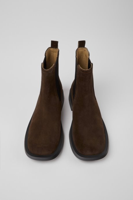 Camper Mil 1978 Brown Nubuck Chelsea Boots For Men New Arrivals