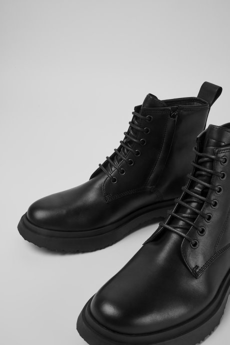 Walden Smart Black Lace Up Mid Boot For Men Exclusive Camper