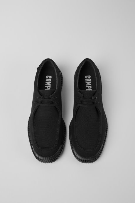 Camper Design Pix Black Recycled Cotton Shoes For Men