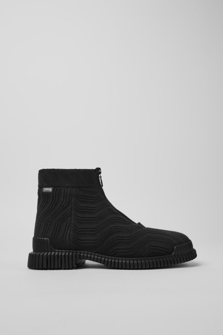Camper Design Pix Tencel Black Zip Boots For Men