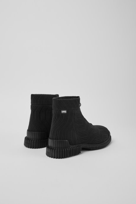 Camper Design Pix Tencel Black Zip Boots For Men