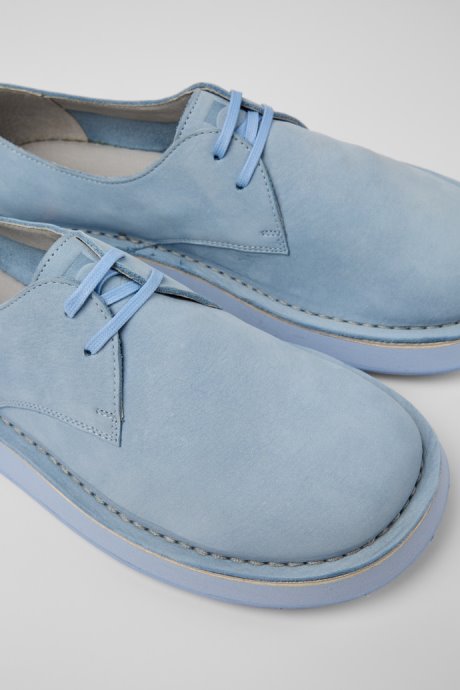 Brothers Polze Blue Leather Shoes For Men Camper New Arrivals