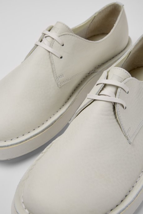 Camper Design Brothers Polze White Leather Shoes For Men