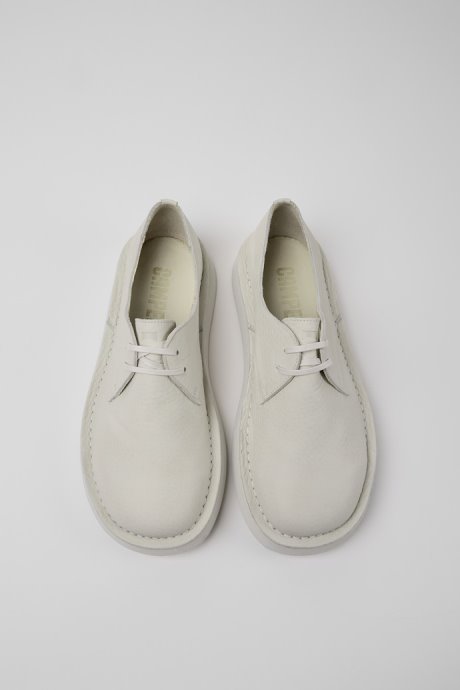 Camper Design Brothers Polze White Leather Shoes For Men