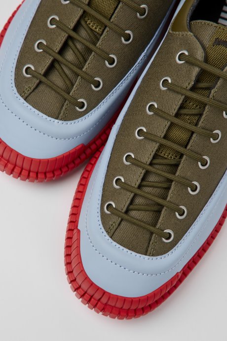 Camper Pix Green And Blue Lace-Up Men's Shoes New Arrivals