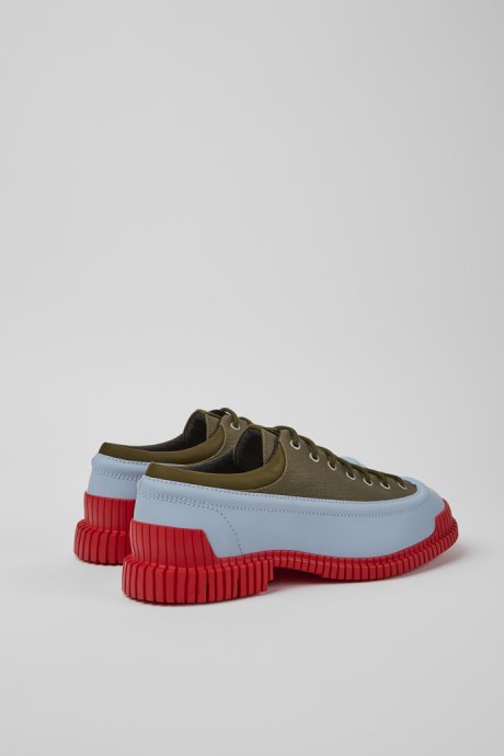 Camper Pix Green And Blue Lace-Up Men's Shoes New Arrivals