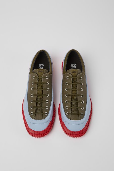 Camper Pix Green And Blue Lace-Up Men's Shoes New Arrivals