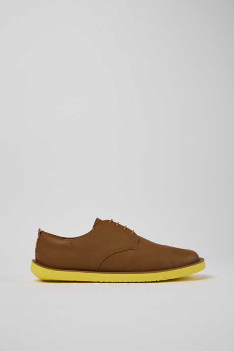 Wagon Brown Leather Men's Shoes Exclusive Camper